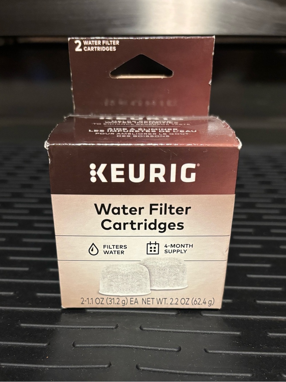 Keurig Water Filter Cartridges - Brown & Cream Packaging